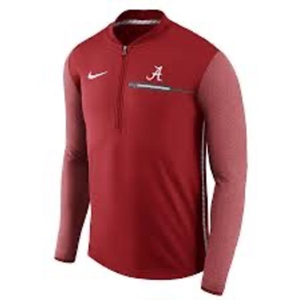 Nike Alabama Crimson Tide Dri-FIT Quarter‎ Zip Pullover Mens Size M Red